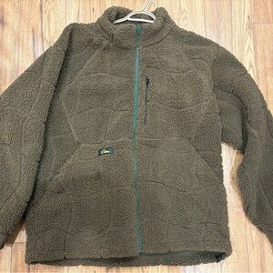 Dime Coverstitch Sherpa Fleece - Cozy Olive Green